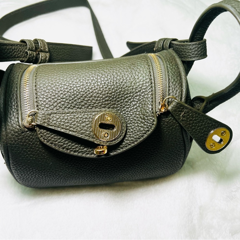 WOMEN Leather Handbag Lady Satchel Top Handle Shoulder Crossbody Bag Green - Picture 6 of 12